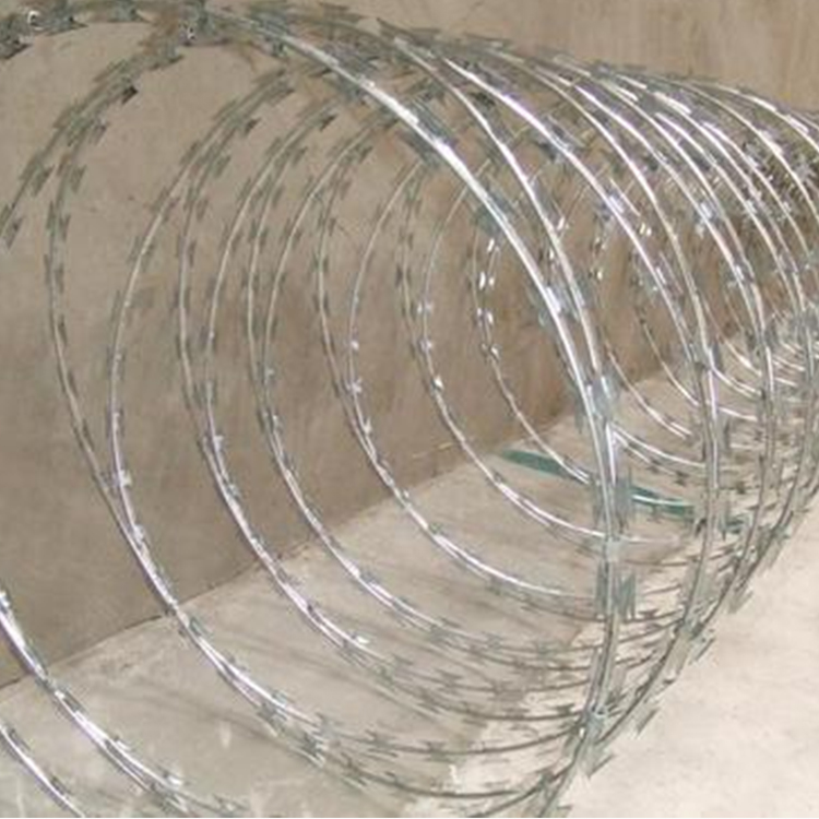 Hot dipped galvanized military concertina razor blade barbed wire