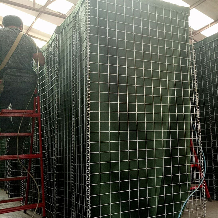 Galvanized high tensile welded panel hesco barrier for military blast wall flood erosion control